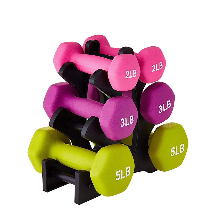 Neoprene 20LB Dumbbell Cheap Rubber Hex Dumbbell Set For Women