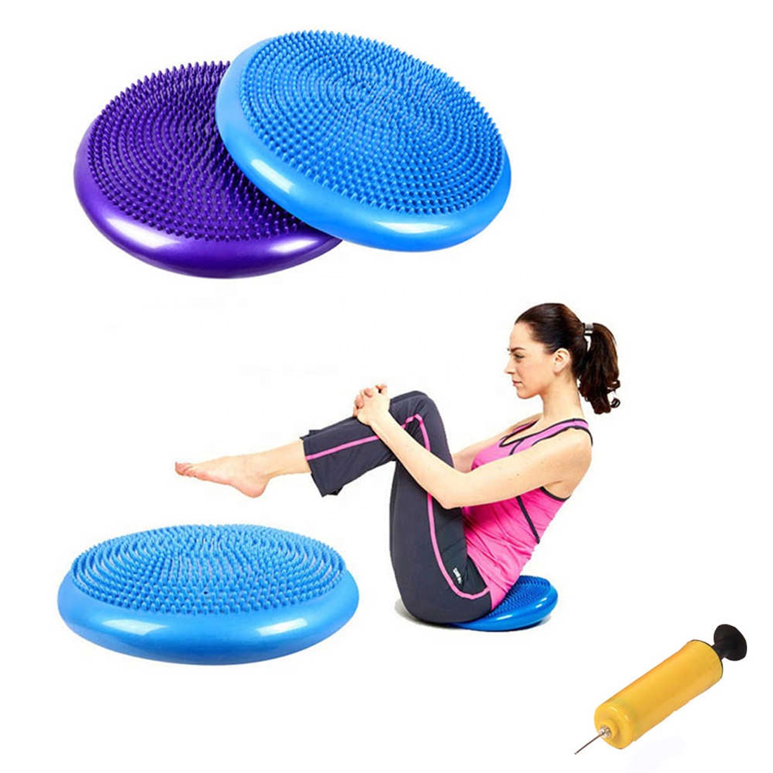 Stability Yoga Pilates Balance Inflatable workout massage balance Cushion disc