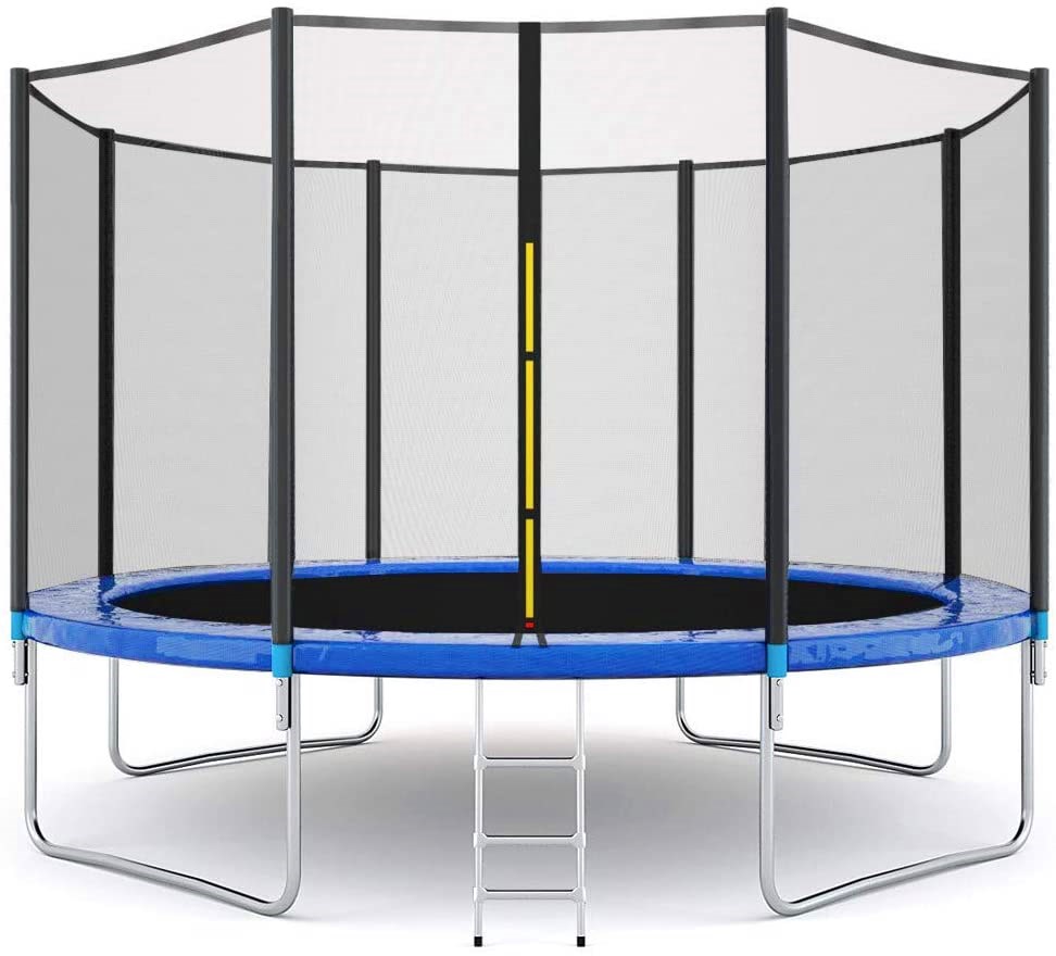 Jumping Bed Trampoline with Safety Net Bungee Big Children Double Protection with Zipper and Buckle Trampoline Circle Outdoor